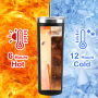 Colors Mixed 20oz Stainless Steel Tumbler Powder Coated Insulated Cup with Metal Plastic Straw Brush