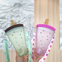 Wholesale Gift Portable Creative Plastic Watermelon Shape Water Bottle Kids Girl Cute Ice Cream Plastic Bottle