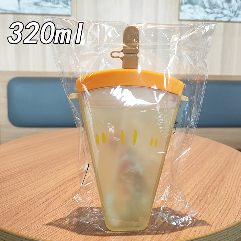 Wholesale Gift Portable Creative Plastic Watermelon Shape Water Bottle Kids Girl Cute Ice Cream Plastic Bottle