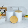 15oz Thick Candle Jars for Making Candles 15 OZ Empty Jars with Wood Lids for Candle Making, Sublimation White