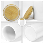 15oz Thick Candle Jars for Making Candles 15 OZ Empty Jars with Wood Lids for Candle Making, Sublimation White