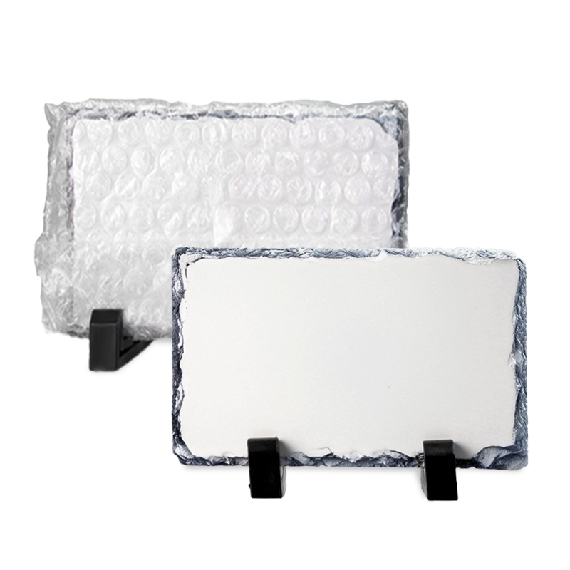 RTS USA Warehouse 28pcs/ctn Sublimation Slate Diy Picture Photo Frame Natural Rock Slates Crafts 15*20cm with Stand
