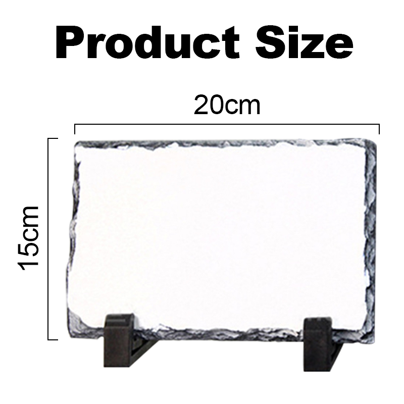 RTS USA Warehouse 28pcs/ctn Sublimation Slate Diy Picture Photo Frame Natural Rock Slates Crafts 15*20cm with Stand