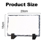 RTS USA Warehouse 28pcs/ctn Sublimation Slate Diy Picture Photo Frame Natural Rock Slates Crafts 15*20cm with Stand