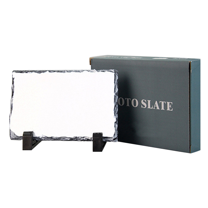 RTS USA Warehouse 28pcs/ctn Sublimation Slate Diy Picture Photo Frame Natural Rock Slates Crafts 15*20cm with Stand