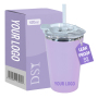 Non-Slip Plastic Exterior 420ml Coffee Mug Fits All Car Cup Holders 14oz Travel Tumbler with Leak-Proof Seal Lids