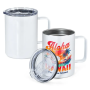USA RTS High Quality 16oz DIY Sublimation Insulated Stainless Steel White Sublimation Tea Coffee Mugs with Handle 25PCS