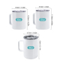 USA RTS High Quality 16oz DIY Sublimation Insulated Stainless Steel White Sublimation Tea Coffee Mugs with Handle 25PCS
