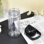 Double Wall Mug Pre Drilled Personalized Plastic Cups Lids Snowglobe Tumbler 10 oz with Lid with Straw Double Wall Tumbler