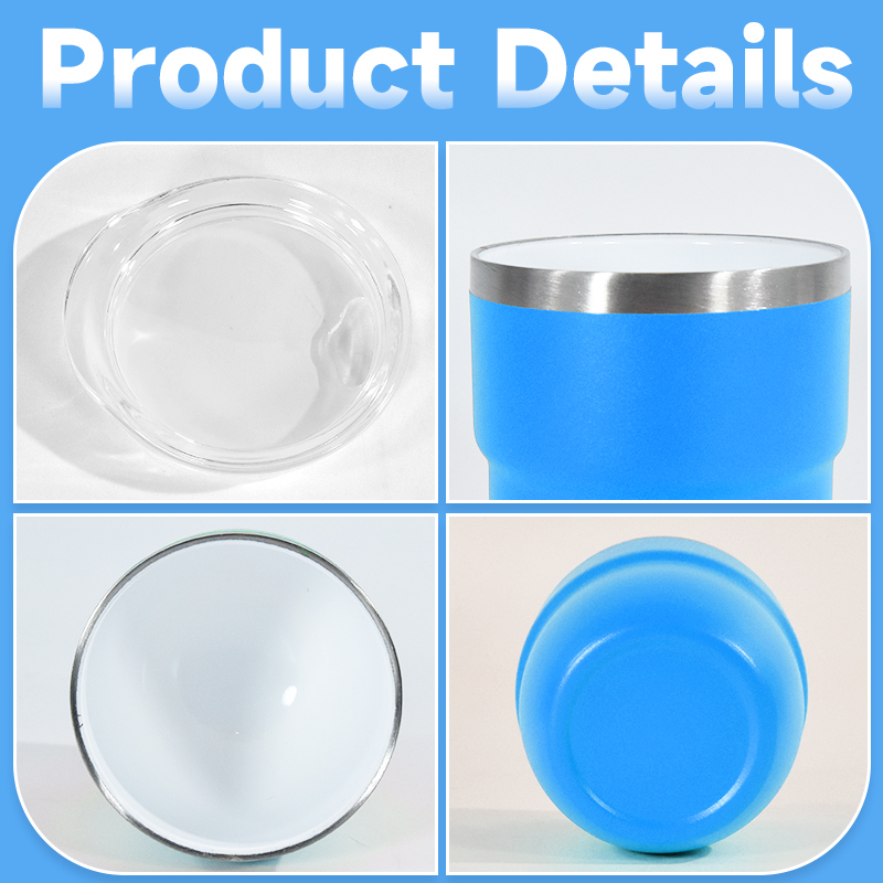RTS US 4PCS/CTN 4 oz Espresso/Coffee Cup, Ceramic-Lined 18/8 Stainless Steel, Double-Wall Vacuum Insulated, Stackable CUP