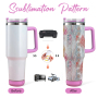 US Warehouse in Stock 40oz Sublimation Handle Speaker Tumbler Without Rim Vacuum Speaker Music Tumbler Mug 15pcs/ctn