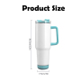 US Warehouse in Stock 40oz Sublimation Handle Speaker Tumbler Without Rim Vacuum Speaker Music Tumbler Mug 15pcs/ctn