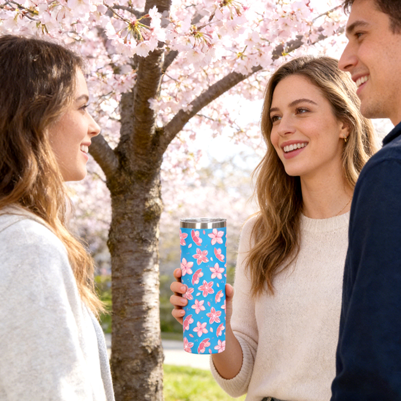 Custom 600ml/20oz Stainless Steel Insulated Can Tumbler Colorful Options with Straw Lid for Hot & Cold Beverages
