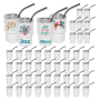 RTS USA Warehouse 48pcs/ctn 3oz Sublimation All White Double Wall Stainless Steel Mini Shot Glasses Tumbler with Metal Straw