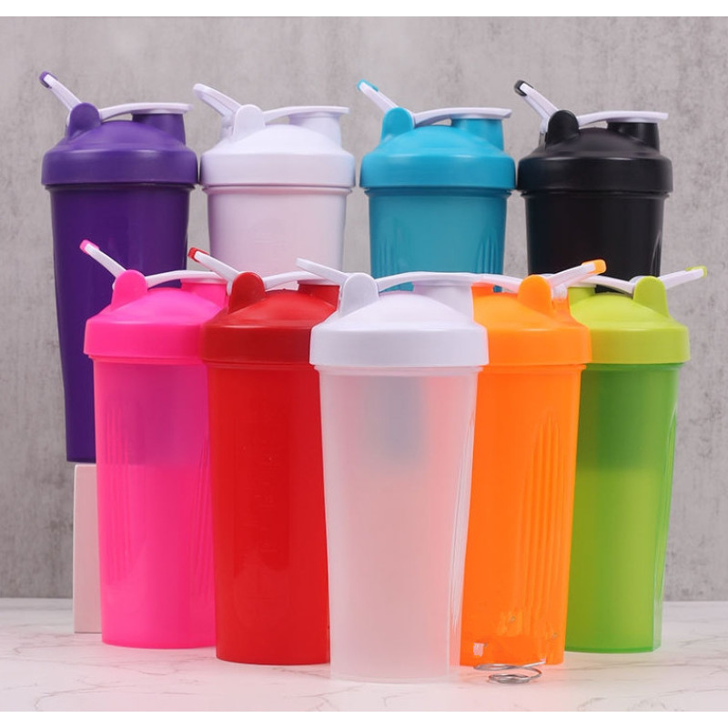 Workout 600ml Custom Logo Plastic Blenders Protein Shaker Bottle GYM Powder Blank Cup Shaker Bottles Shaker Cups Custom