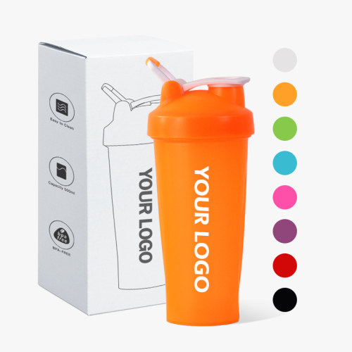 Workout 600ml Custom Logo Plastic Blenders Protein Shaker Bottle GYM Powder Blank Cup Shaker Bottles Shaker Cups Custom