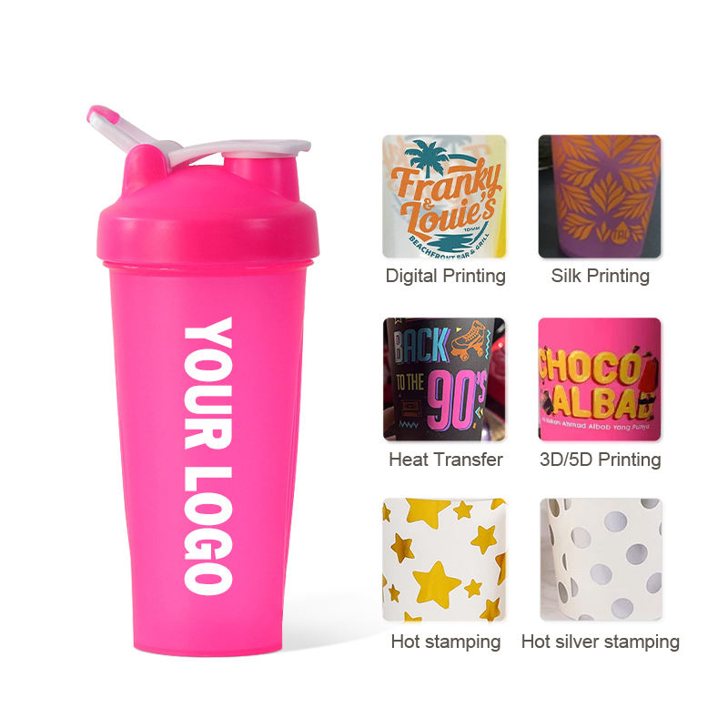 Workout 600ml Custom Logo Plastic Blenders Protein Shaker Bottle GYM Powder Blank Cup Shaker Bottles Shaker Cups Custom