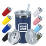 Custom LOGO Double Vacuum Stainless Steel Insulation Beer Mug 10oz Tumbler Cup with Lid for Parties