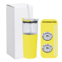 US RTS 2 in 1 25oz Glass Water Bottle Sealed Straw Plug Stainless Steel Vacuum 15oz Powder Coated Travel Coffee Cup Yellow