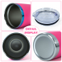 Customization Powder Coated 20oz Stainless Steel Tumbler Mug BPA Free Laser Engraving Vacuum Insulated Copper Plating