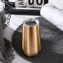 Wholesale 16 Colors champagne Wine Mugs 6oz 180ml Stainless Steel Insulated 304SUS Egg Shape Colored Wine Glasses Mug with Lid