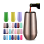 Wholesale 16 Colors champagne Wine Mugs 6oz 180ml Stainless Steel Insulated 304SUS Egg Shape Colored Wine Glasses Mug with Lid