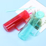 20oz ECO Friendly Products Glass Cup clear Glass Tumbler Beer Mugs Mason Jars with Handle and Colored Lids/straw