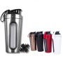 Manufacture 700ml Stainless Steel Shaker Tumbler Clear Travel Sports Protein Shaker Cup Direct Adult Water Bottles with Handle
