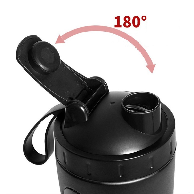 Manufacture 700ml Stainless Steel Shaker Tumbler Clear Travel Sports Protein Shaker Cup Direct Adult Water Bottles with Handle