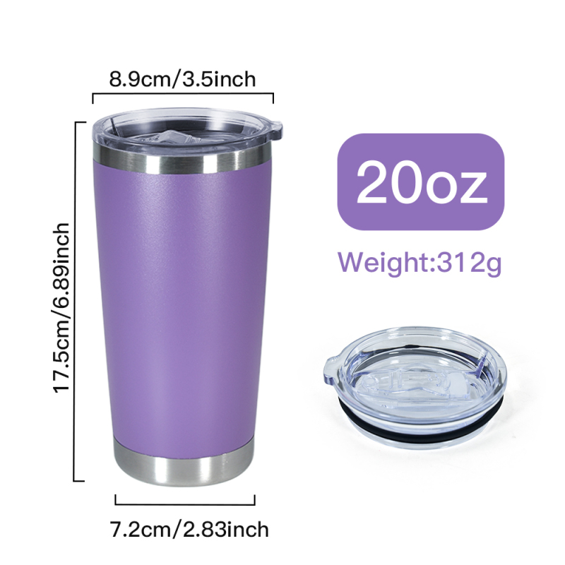 20oz Stainless Steel Tumbler Custom Logo Double Wall Vacuum Insulated Travel Mug With Personal Style for Coffee Drinkware