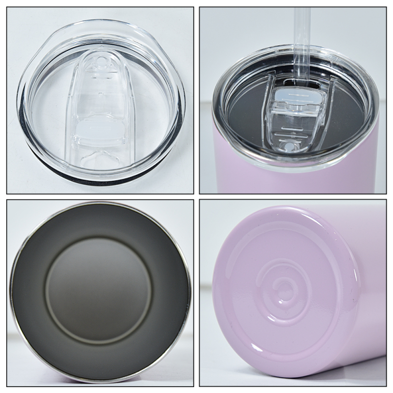 Sublimation Colored 20oz Straight Colored Stainless Steel Blank Sublimation Tumblers 20oz Vacuum Tumbler With Straw