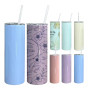 Sublimation Colored 20oz Straight Colored Stainless Steel Blank Sublimation Tumblers 20oz Vacuum Tumbler With Straw