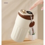 Temperature Display 450ml Coffee Mugs Double Walled Stainless Steel Cup Portable Outdoor Travel Water Bottles Customized LOGO