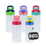 RTS 12oz Sublimation Tumbler Cup 20oz Straight Top Flip Kids Water Bottle with Colorful Top Mix Colors 50PCS/CTN