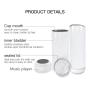 Small Pack USA Warehouse Speaker Tumbler  Wireless 12pcs /ctn 20oz Blank Speaker Tumbler for Sublimation Printing