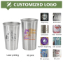 Factory Economic Single Wall Stainless Steel Cup Fashion Beer Mug  7 in 1 Set Tumblers Travel Mugs Camping Cup