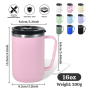 Plastic Travel Mug with Sliding Lid  Dishwasher-safe Stainless Steel Interior Recyclable Outer Plastic Shell 16oz Coffee Mug