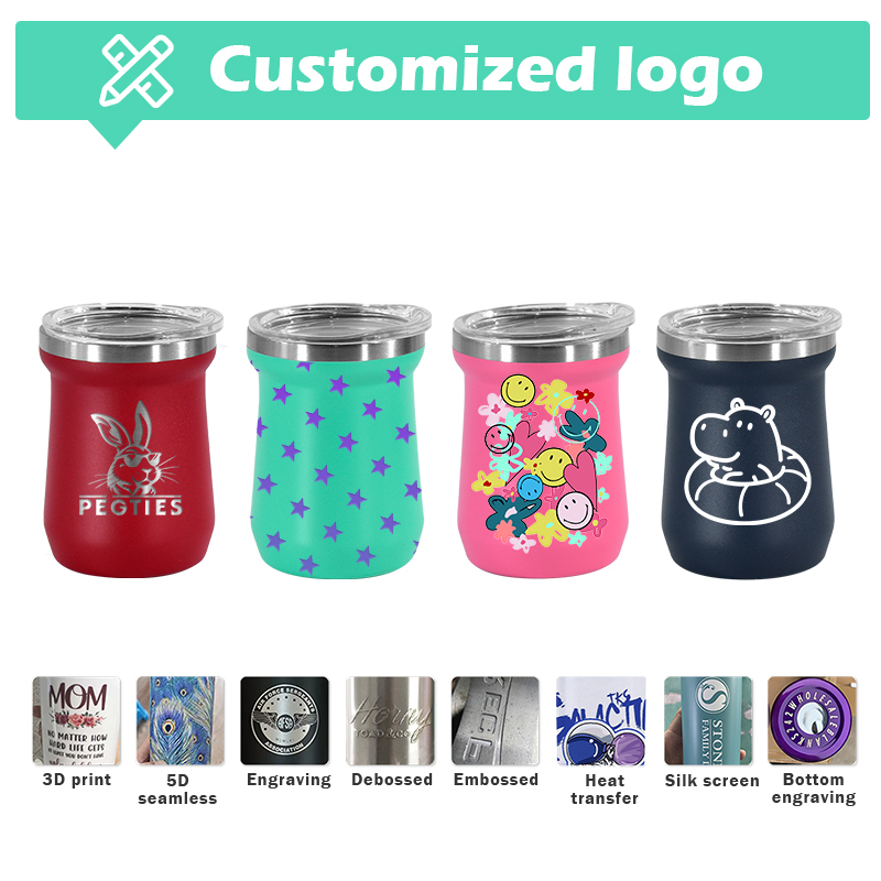 Custom Logo 5oz Stainless Steel Yerba Mate Cup SS304 Double Wall Mini Coffee Mugs Powder Coated Shot Glass for Laser Engraving