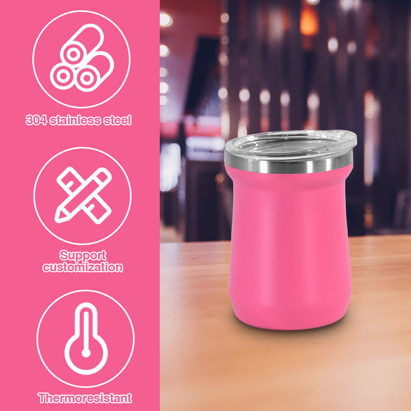 Custom Logo 5oz Stainless Steel Yerba Mate Cup SS304 Double Wall Mini Coffee Mugs Powder Coated Shot Glass for Laser Engraving