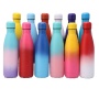Gym Sport Style 500ml Powder Coated Gradient Finished Drinking Cola Bottle Stainless Steel Custom Cola Shaped Water Bottles