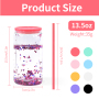 RTS US Warehouse Pre -Drilled Blank 16oz Double Wall Beer Glass Can with Plastic Lid and Straws for Snow Globe Glitter 25pcs/ctn