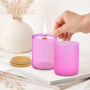 RTS US Warehouse Stocked 36PCS/CTN Jelly Colored Sublimation Frosted Glass Candle Jar with Bamboo Lid