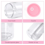 16oz Pre-Drilled Tumbler Snow Globe Cup UV Snow Globe Cups Double Wall Tumbler Snowglobe Tumbler Clear W/ Plug DIY Glitter Craft