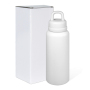 US RTS 26oz Stainless Steel Water Bottle Powder Coating Double Walled Tumbler Press Open Lid Vacuum Flask for Laser White