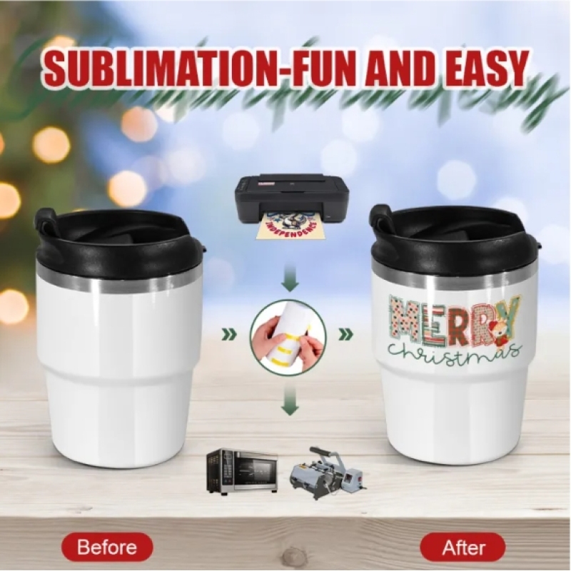 30PCS/CTN RTS 6oz Sublimation Stainless Steel Coffee Mugs Mini Cups Inside with Enamel Coating Heat Printing