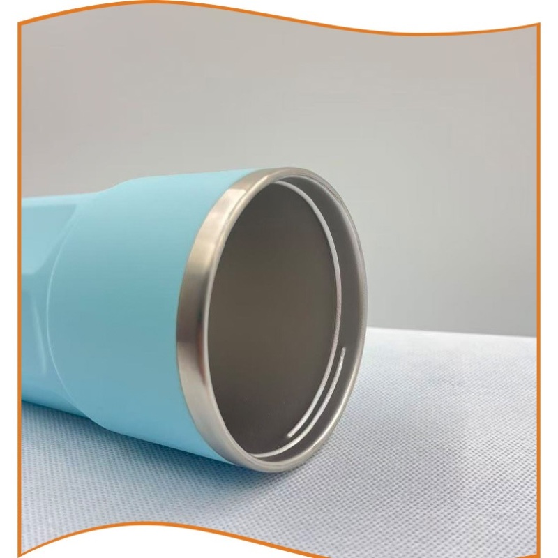 Wholesal 450ml Coffee Cup Stainless Steel Inside Plastic Outside Milk Cup Outdoor Portable Sports Water Mug for Customization
