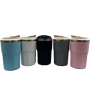 Wholesal 450ml Coffee Cup Stainless Steel Inside Plastic Outside Milk Cup Outdoor Portable Sports Water Mug for Customization