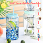 Sublimatie Tumbler 16oz Met Gekeurde Deksel Sublimatie Cups Tasse En Verre Avec Paille Snow Globe Tumbler