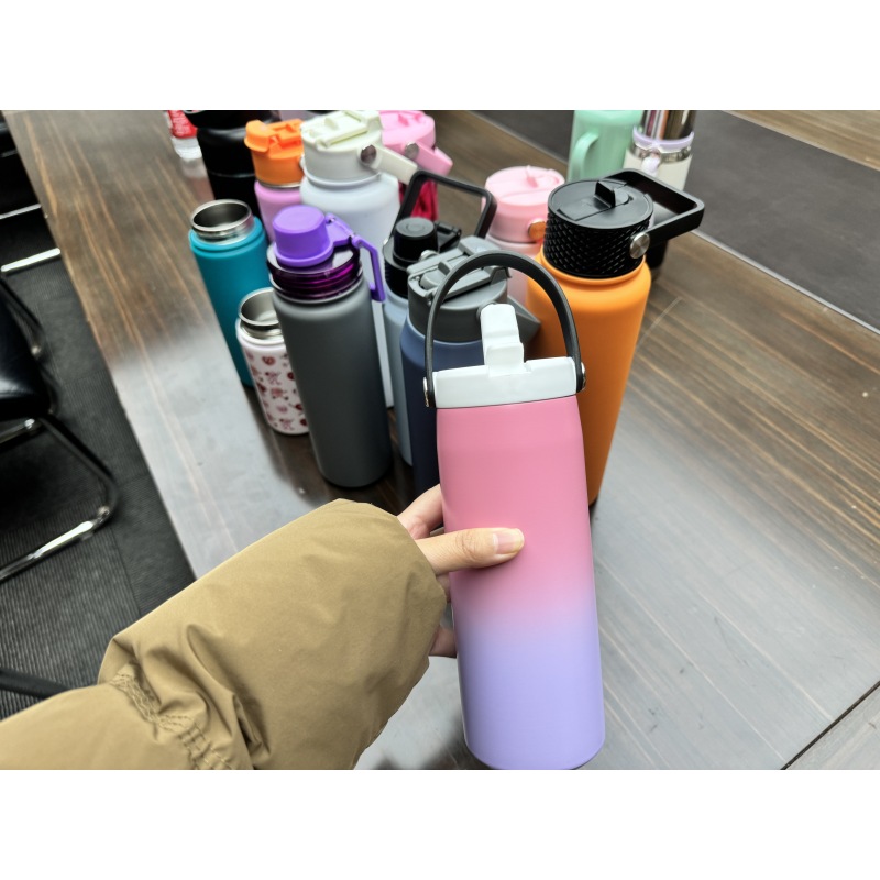 Candy Colors Kids Water Bottle Stainless Steel BPA Free 12oz Water Bottle Vacuum 18oz Kids Cup with Custom Logo Straw Lid