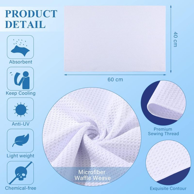 USA RTS Polyester 350gsm Sublimation Blank Plain Waffle Kitchen Tea Hand Dish Towels Microfiber Drying Towel for Heating Press